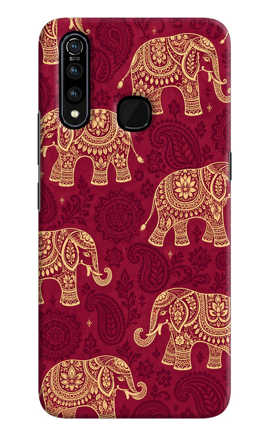 Maroon Elephant Vivo Z1 Pro Back Cover, Hard case