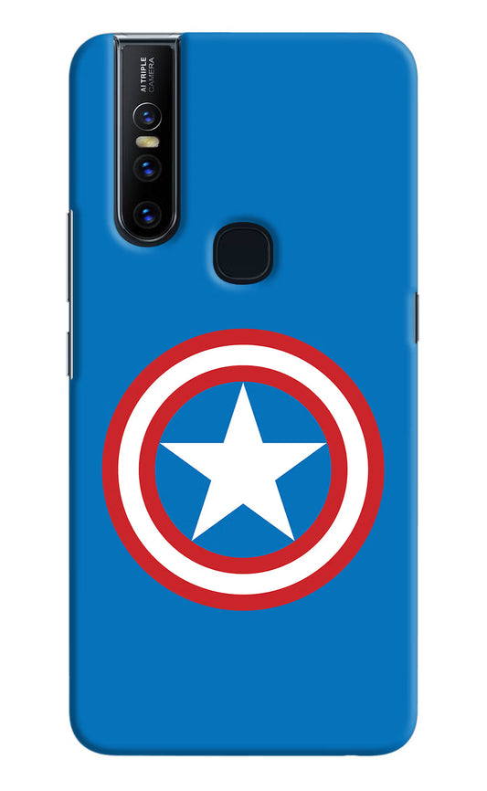 Captain America Logo Vivo V15 Hard Case Back Cover by Casekaro