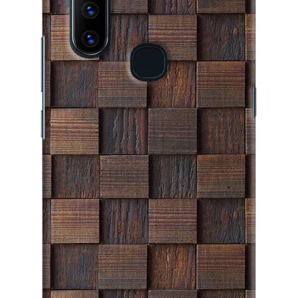 Wooden Cube Design Vivo V15 Hard Case Back Cover by Casekaro