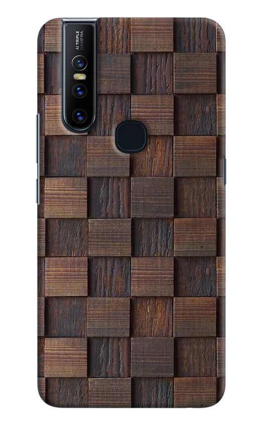 Wooden Cube Design Vivo V15 Hard Case Back Cover by Casekaro