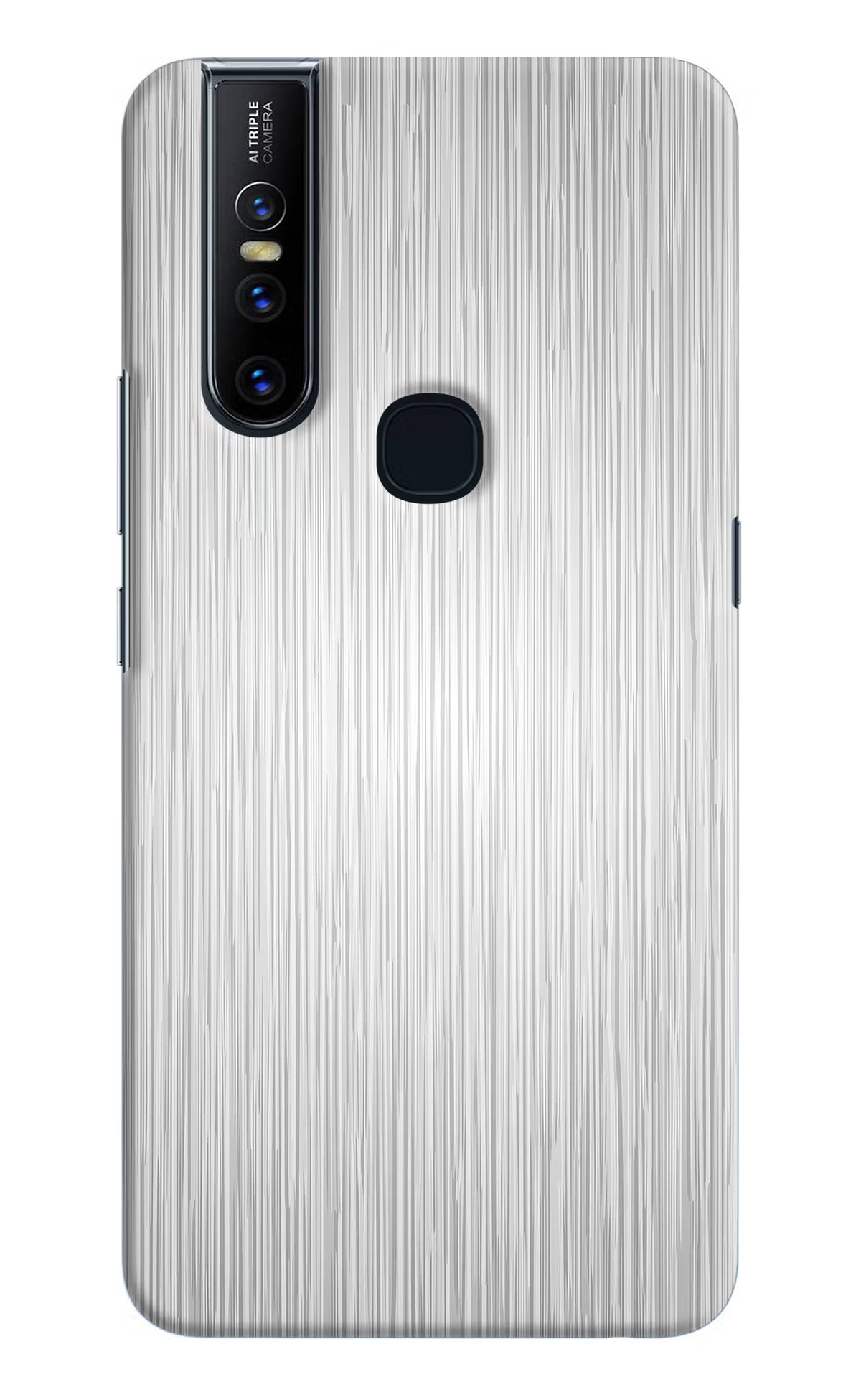 Wooden Grey Texture Vivo V15 Hard Case Back Cover by Casekaro