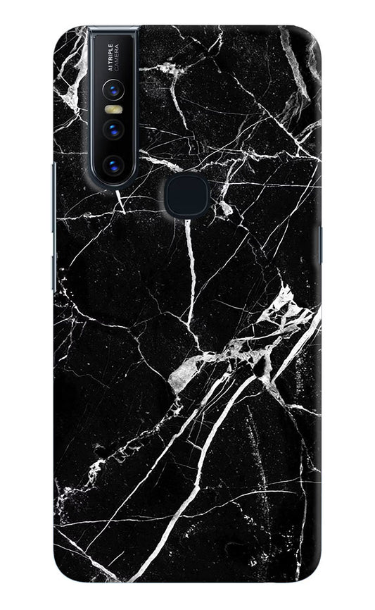 Black Marble Pattern Vivo V15 Hard Case Back Cover by Casekaro