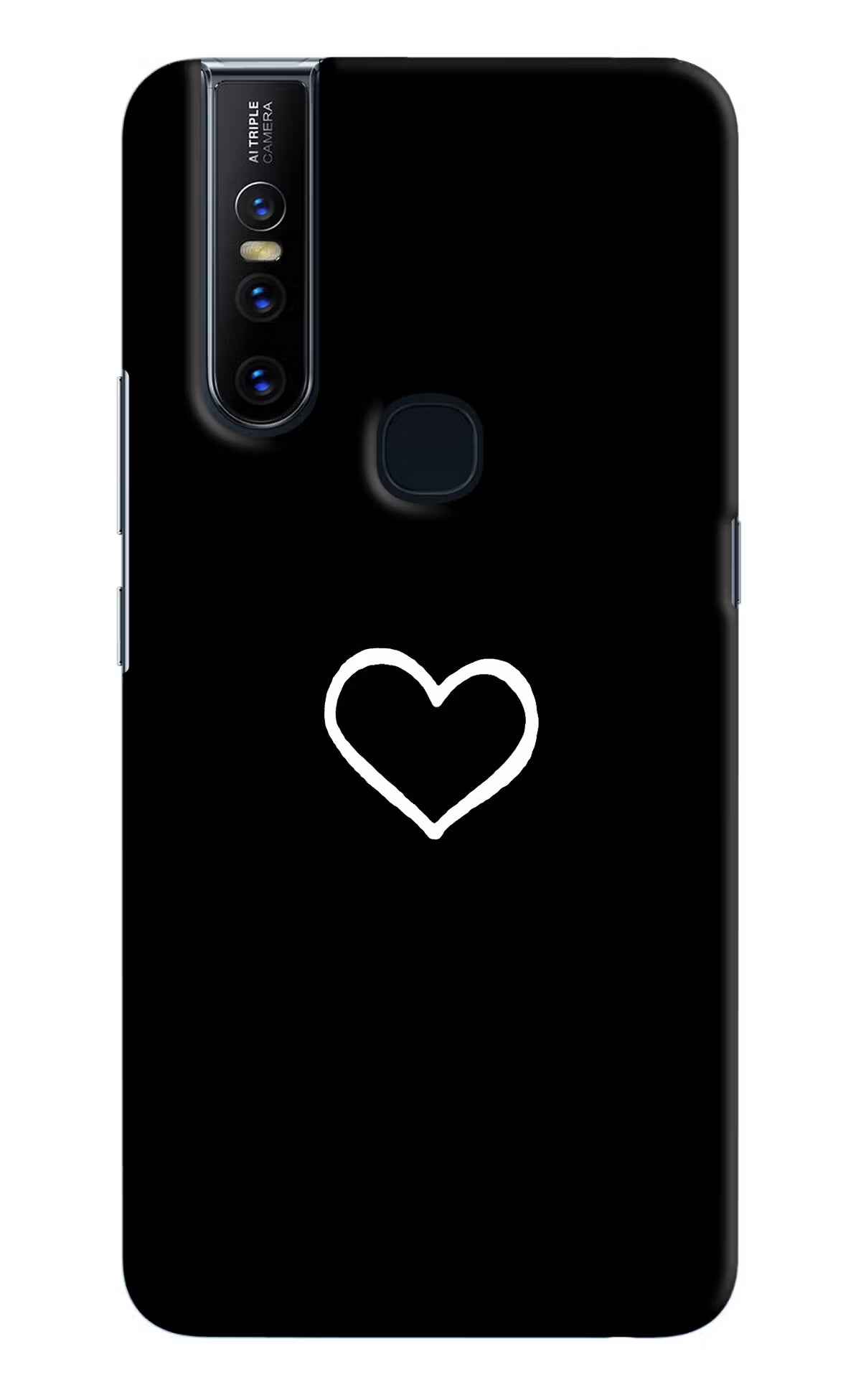 Heart Vivo V15 Hard Case Back Cover by Casekaro