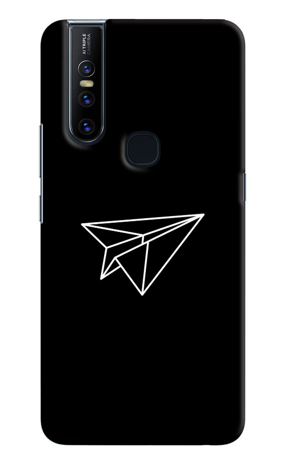 Paper Plane White Vivo V15 Hard Case Back Cover by Casekaro