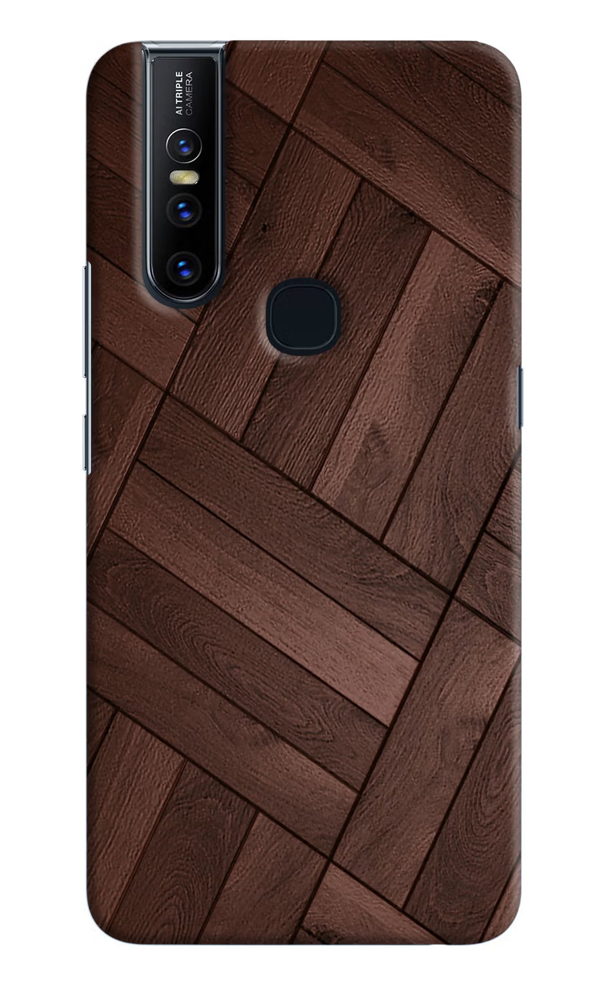 Wooden Texture Design Vivo V15 Hard Case Back Cover by Casekaro