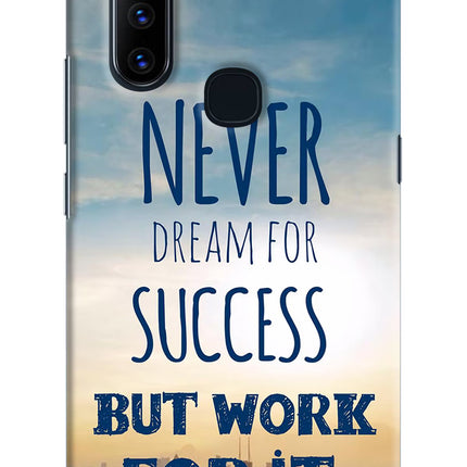 Never Dream For Success But Work For It Vivo V15 Hard Case Back Cover by Casekaro