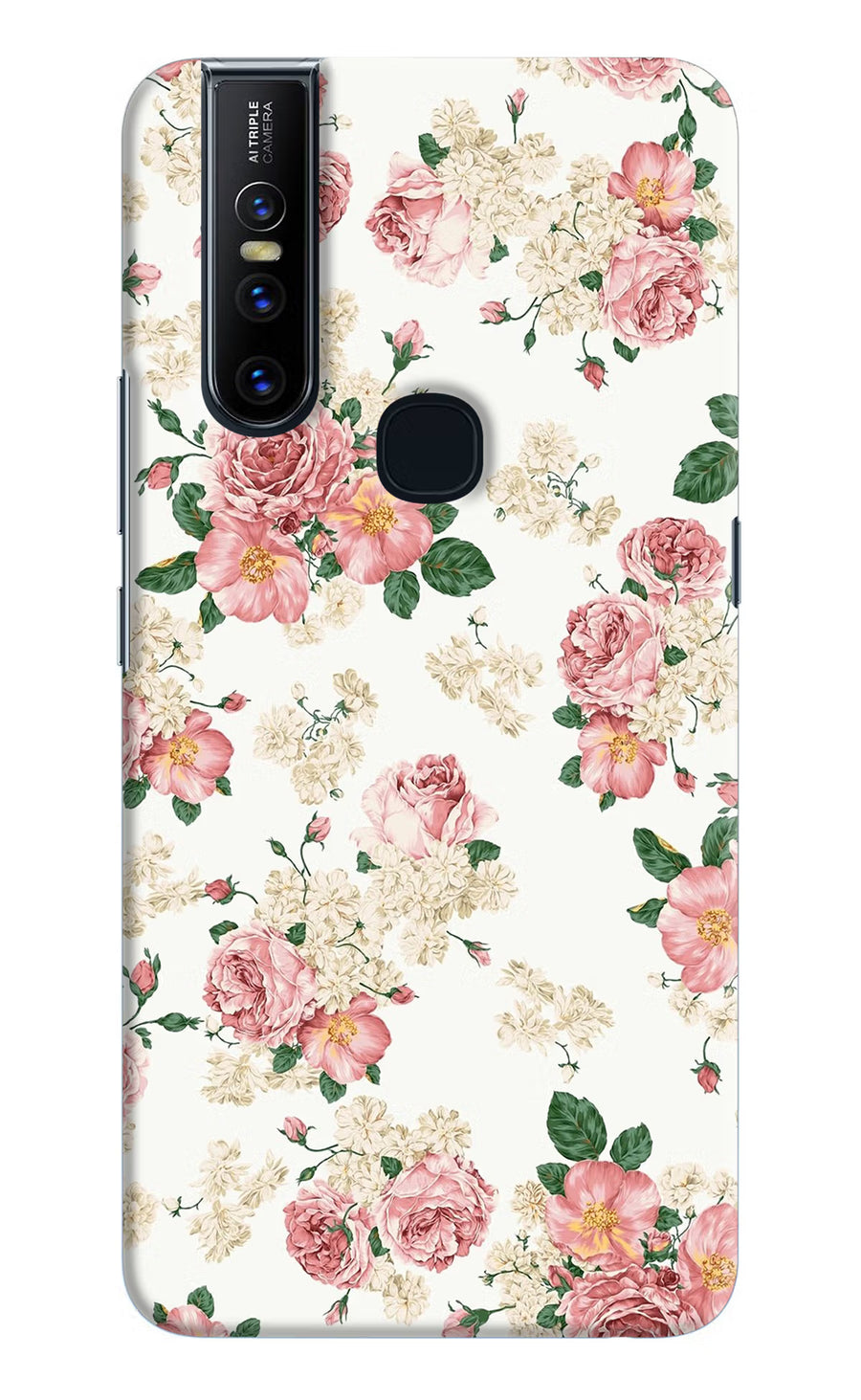Flowers Vivo V15 Back Cover, Hard case
