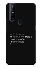 Life Motto Code Vivo V15 Hard Case Back Cover by Casekaro