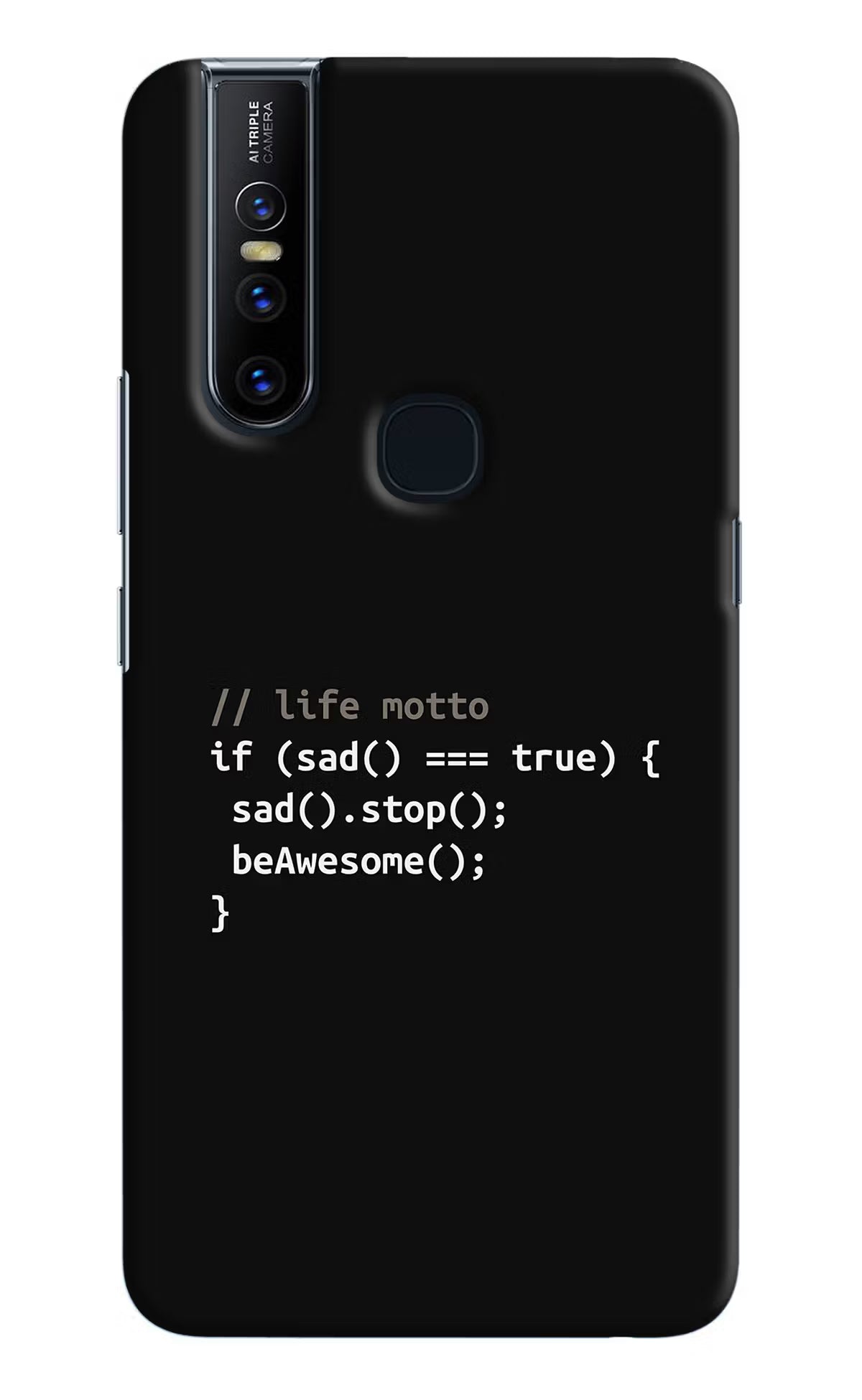 Life Motto Code Vivo V15 Hard Case Back Cover by Casekaro