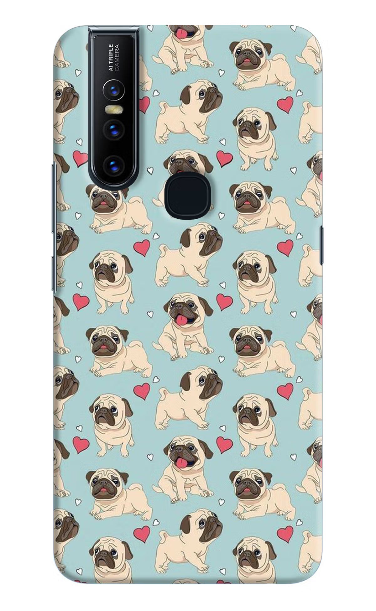 Pug Dog Vivo V15 Hard Case Back Cover by Casekaro