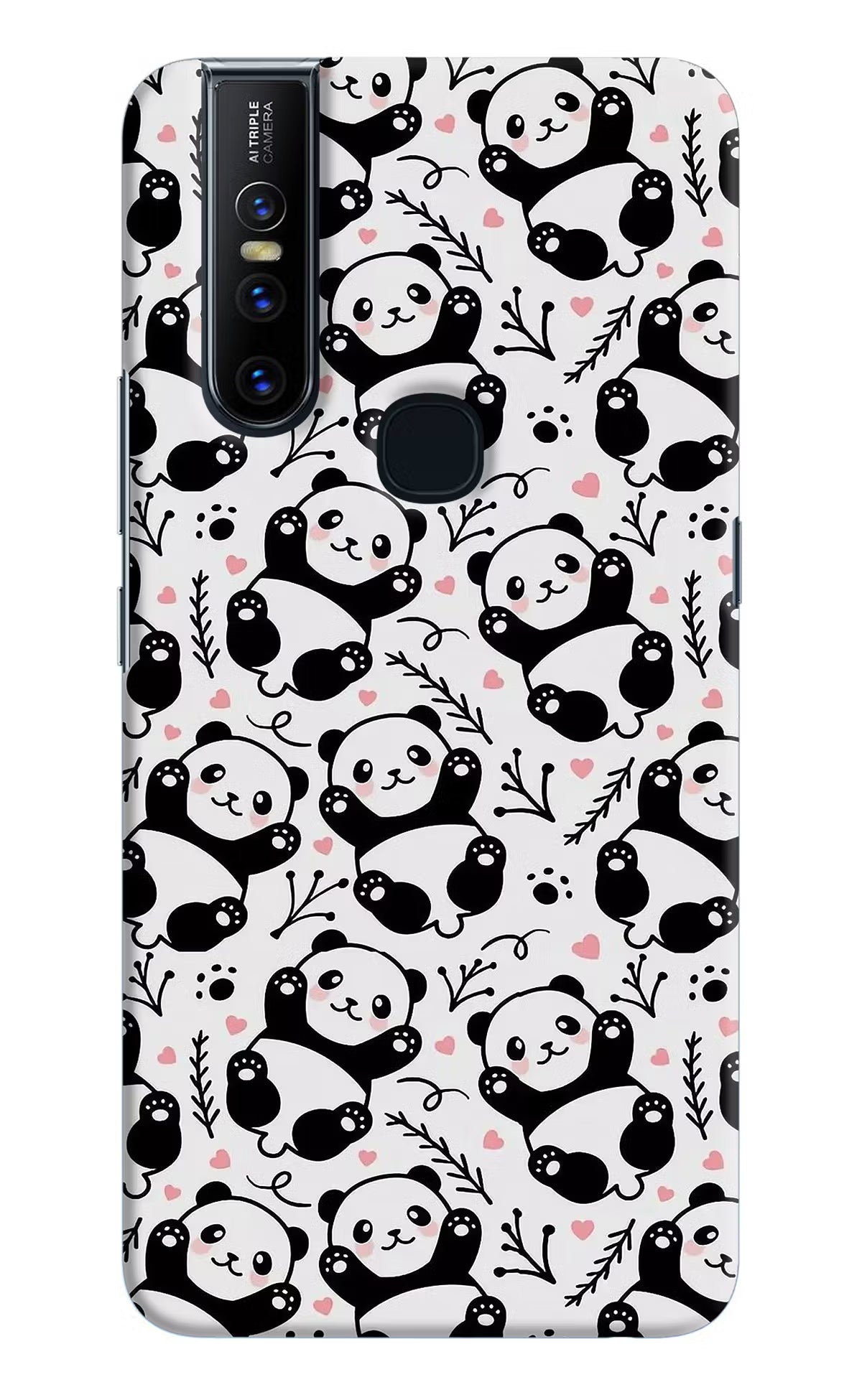 Cute Panda Vivo V15 Hard Case Back Cover by Casekaro