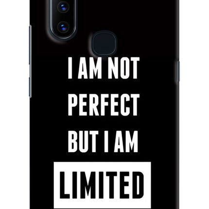 I Am Not Perfect But I Am Limited Edition Vivo V15 Hard Case Back Cover by Casekaro