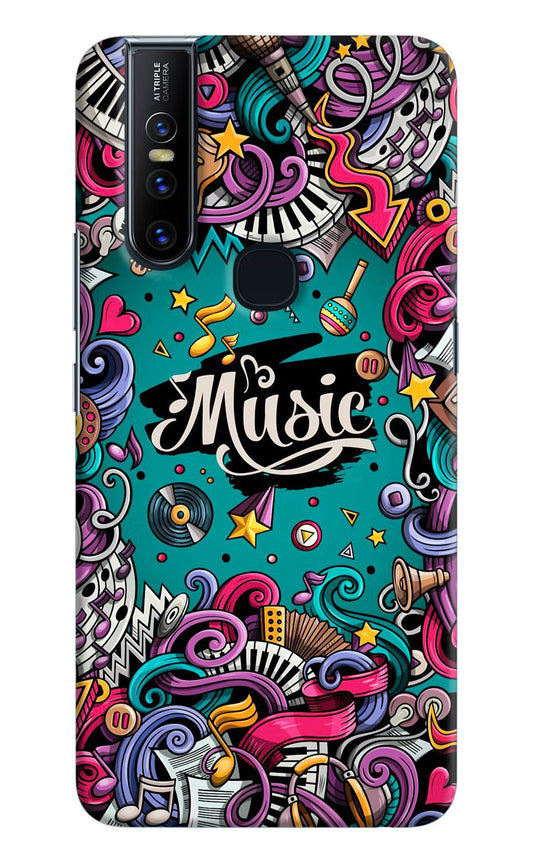 Music Graffiti Vivo V15 Hard Case Back Cover by Casekaro
