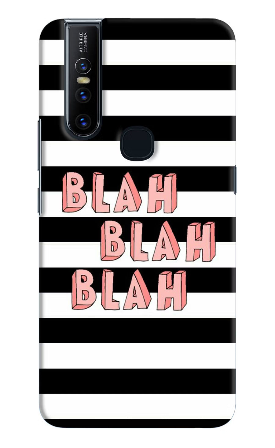 Blah Blah Blah Vivo V15 Back Cover, Hard case