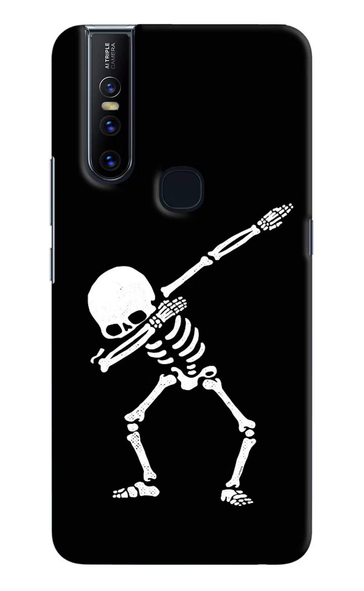 Dabbing Skeleton Art Vivo V15 Hard Case Back Cover by Casekaro