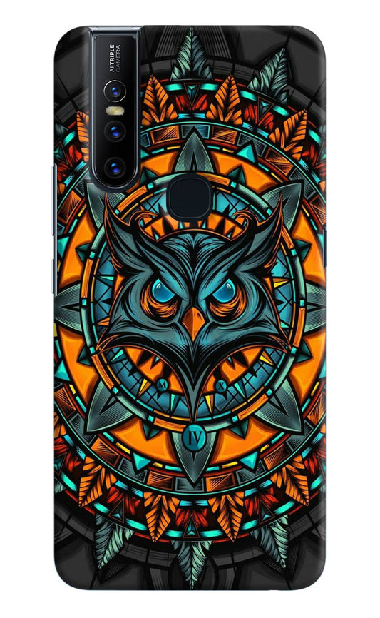 Angry Owl Art Vivo V15 Hard Case Back Cover by Casekaro