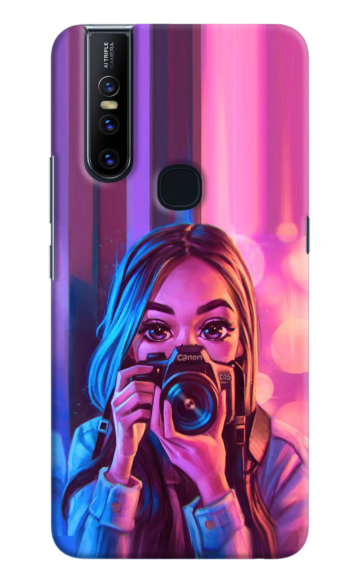 Girl Photographer Vivo V15 Hard Case Back Cover by Casekaro