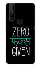 Zero Fucks Given Vivo V15 Hard Case Back Cover by Casekaro