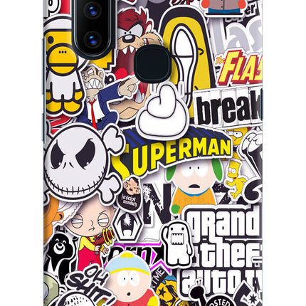 Sticker Bomb Vivo V15 Hard Case Back Cover by Casekaro