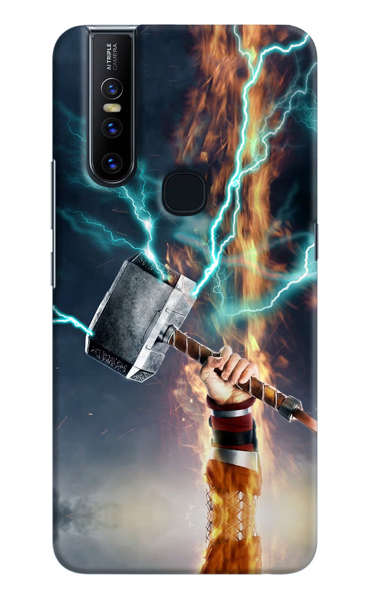 Thor Hammer Mjolnir Vivo V15 Hard Case Back Cover by Casekaro
