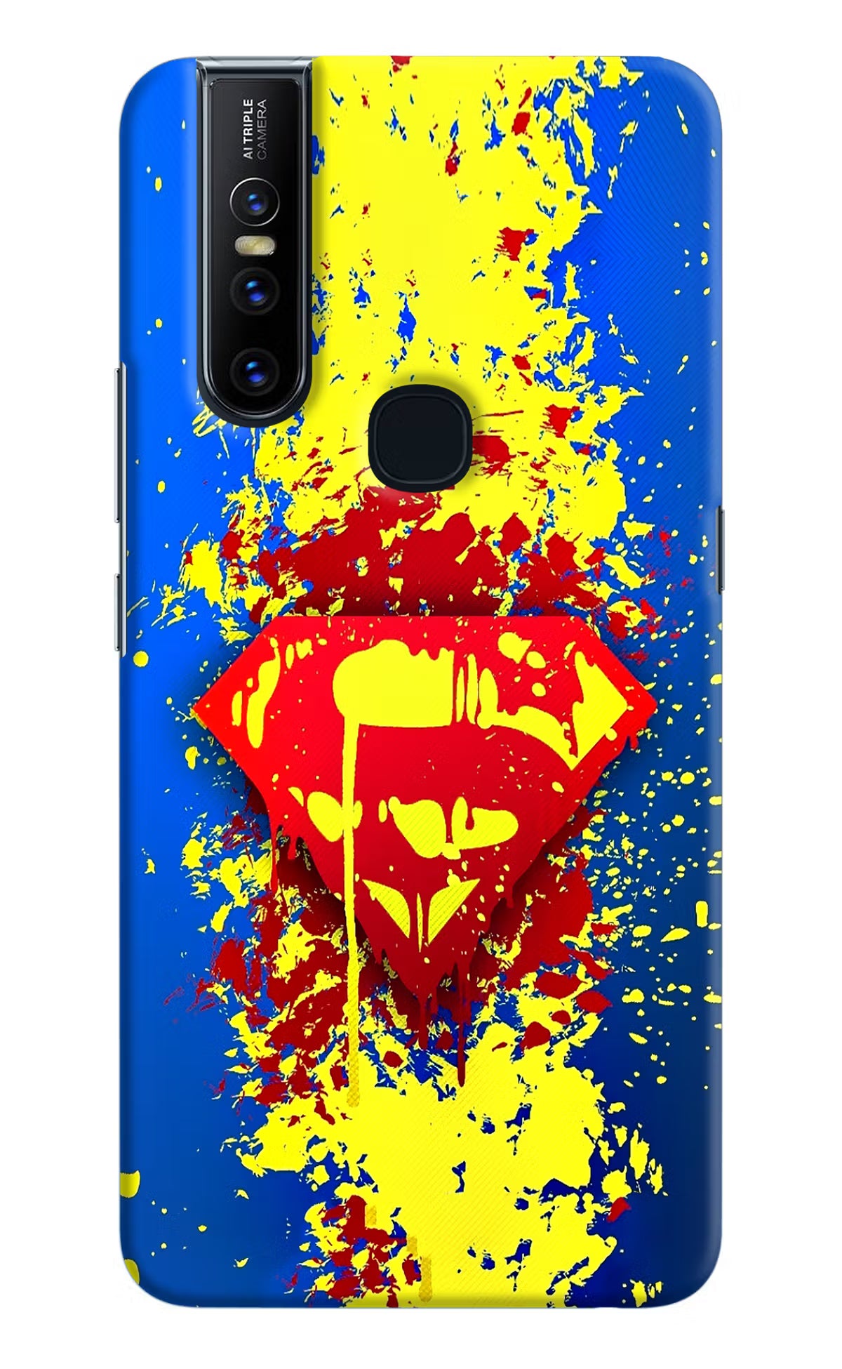Superman logo Vivo V15 Hard Case Back Cover by Casekaro