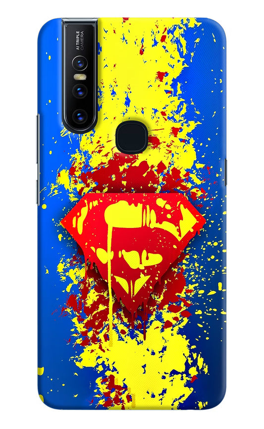 Superman logo Vivo V15 Hard Case Back Cover by Casekaro