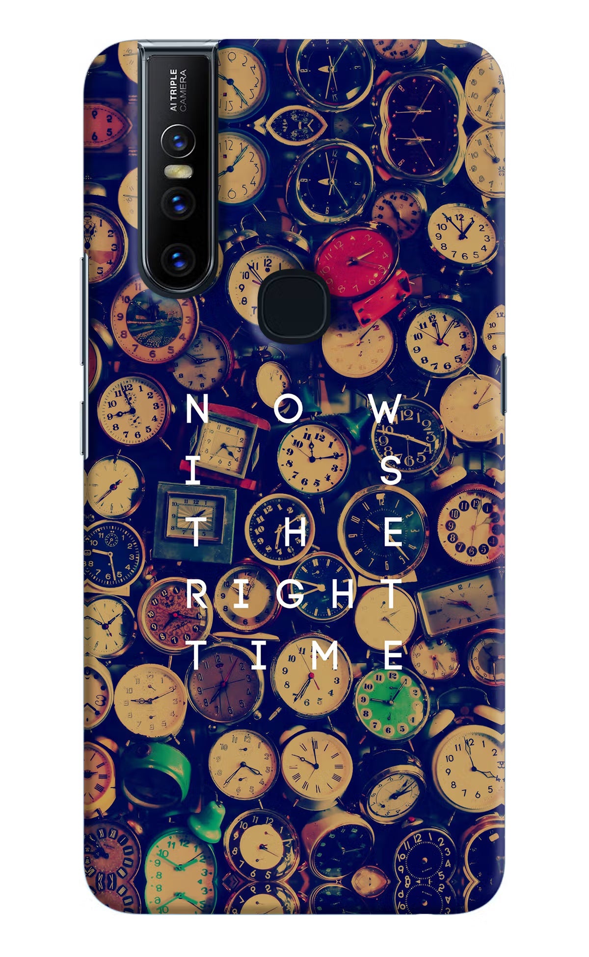 Now is the Right Time Quote Vivo V15 Hard Case Back Cover by Casekaro