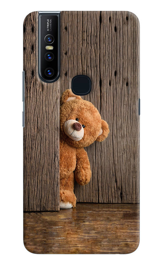 Teddy Wooden Vivo V15 Hard Case Back Cover by Casekaro