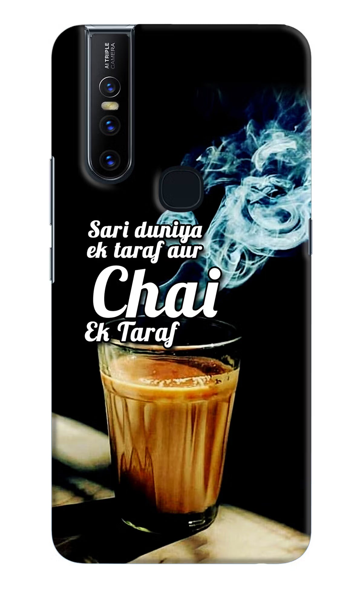 Chai Ek Taraf Quote Vivo V15 Hard Case Back Cover by Casekaro