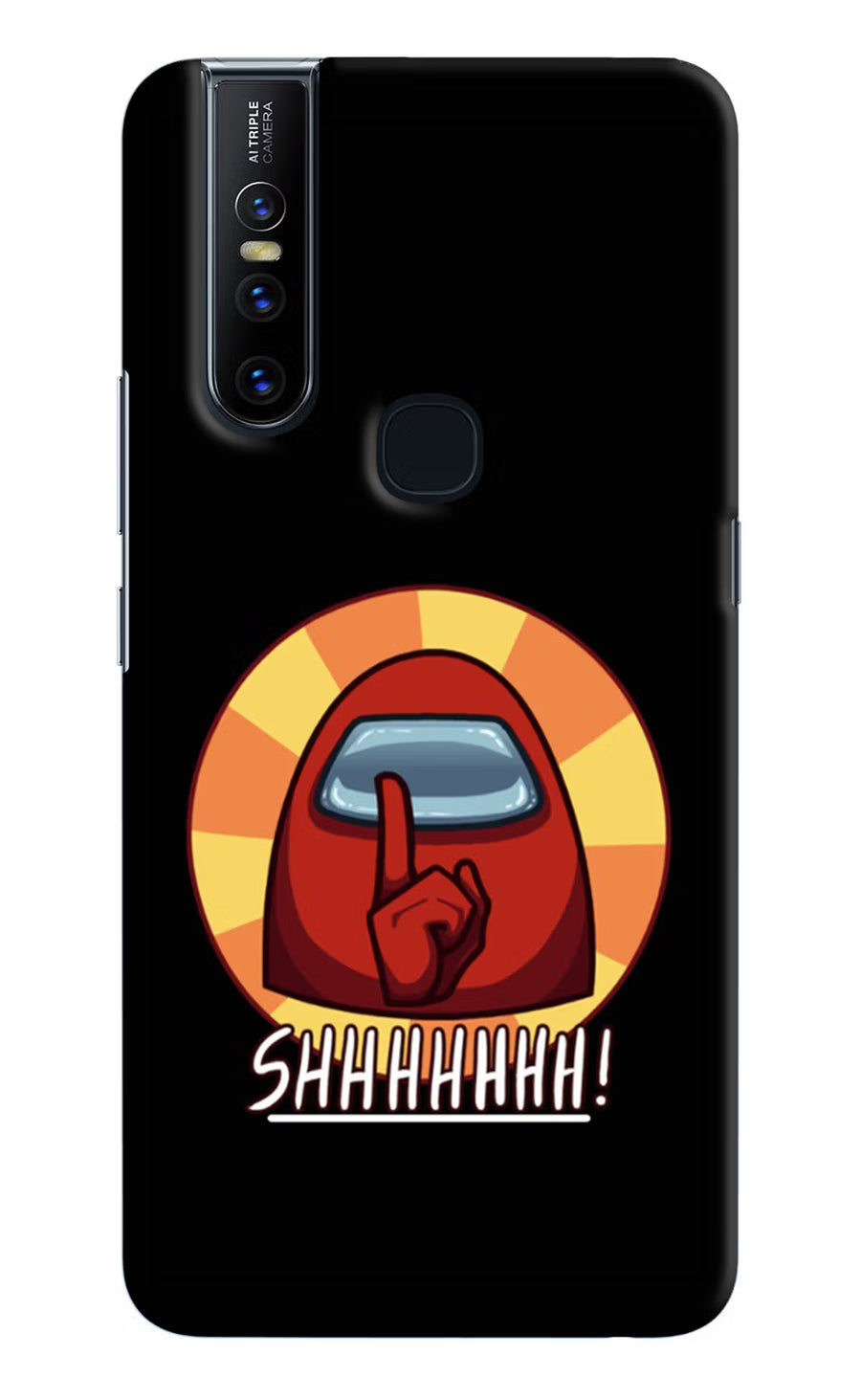 Among Us Shhh! Vivo V15 Back Cover, Hard case