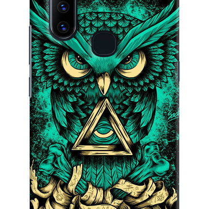 Green Owl Vivo V15 Hard Case Back Cover by Casekaro