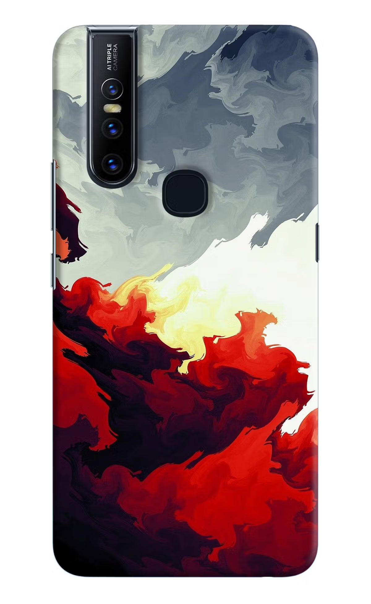 Fire Cloud Vivo V15 Hard Case Back Cover by Casekaro