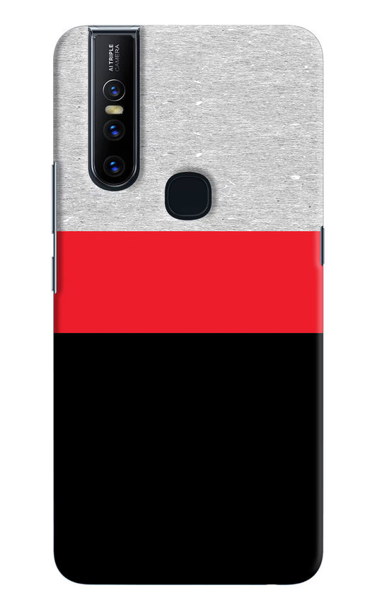 Tri Color Pattern Vivo V15 Hard Case Back Cover by Casekaro