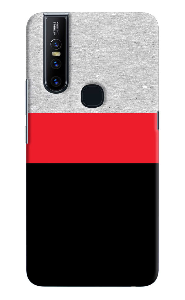 Tri Color Pattern Vivo V15 Hard Case Back Cover by Casekaro