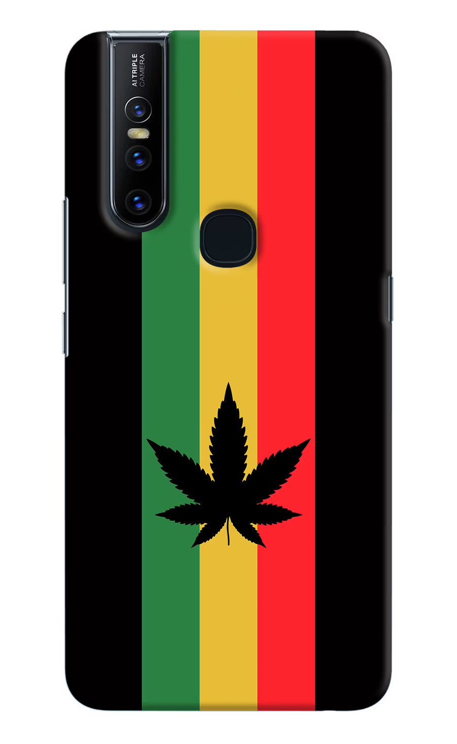 Weed Flag Vivo V15 Back Cover, Hard case