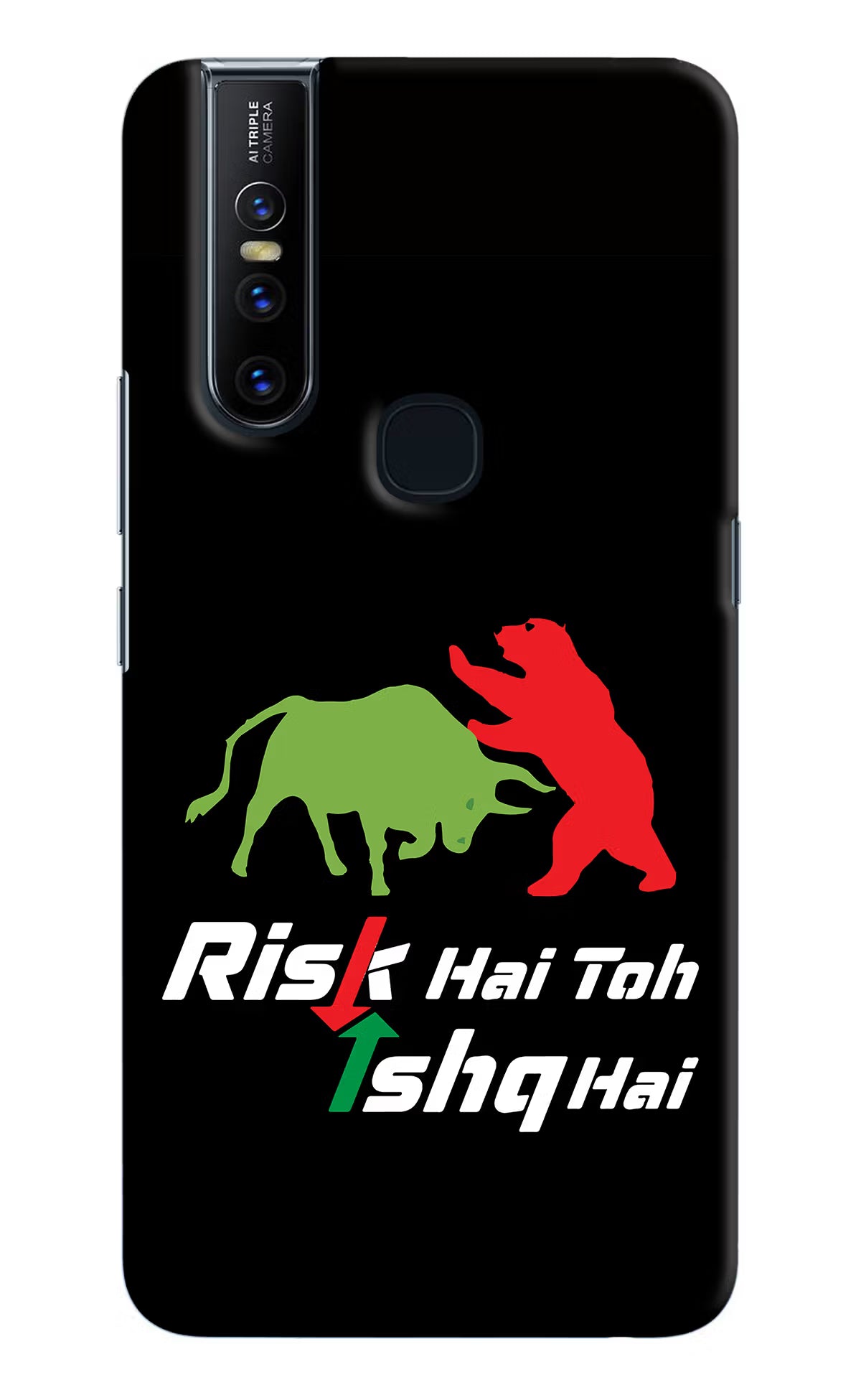 Risk Hai Toh Ishq Hai Vivo V15 Hard Case Back Cover by Casekaro