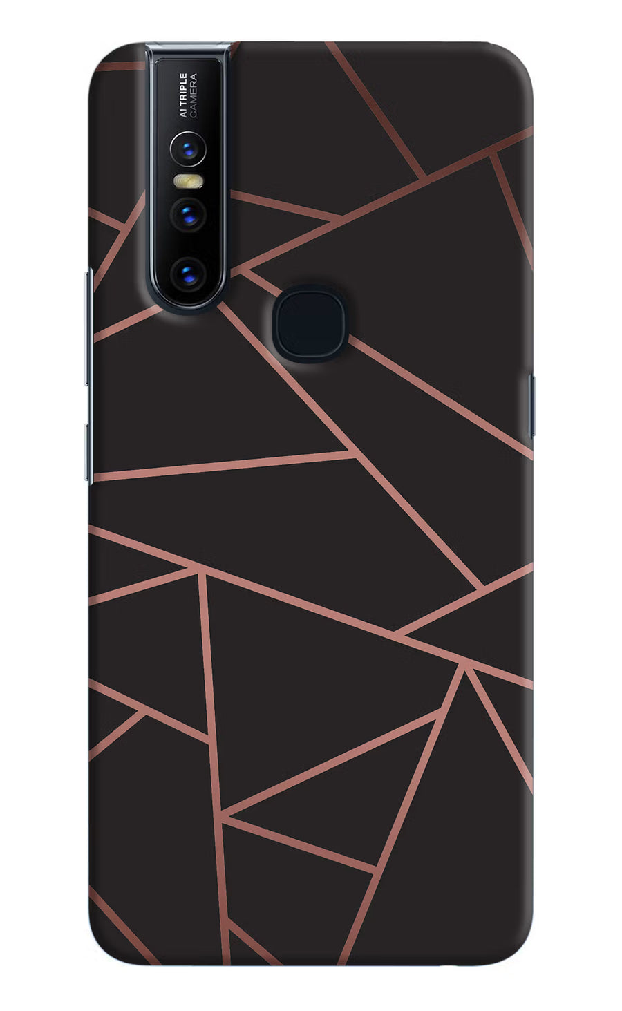 Geometric Pattern Vivo V15 Back Cover, Hard case
