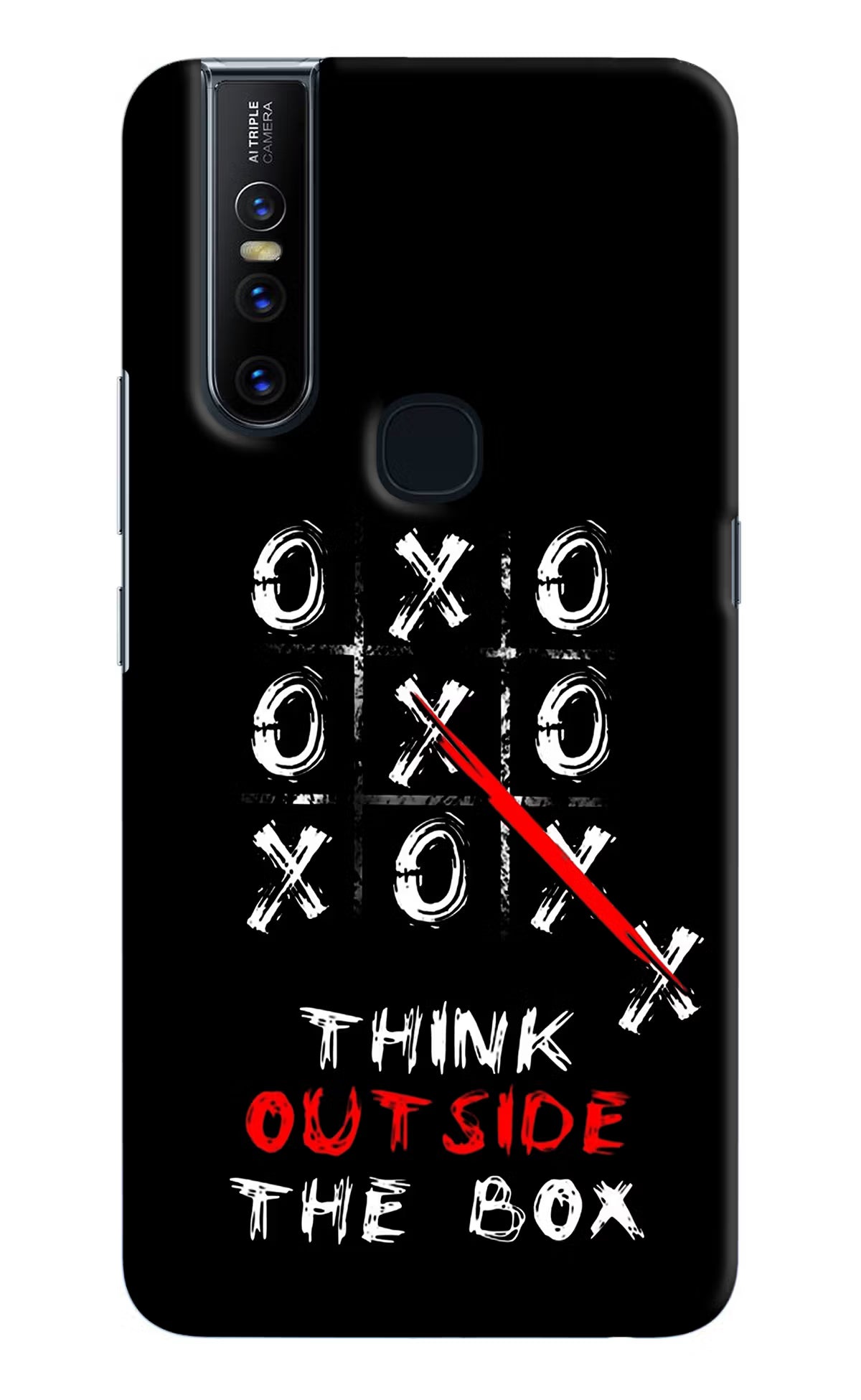 Think out of the BOX Vivo V15 Hard Case Back Cover by Casekaro