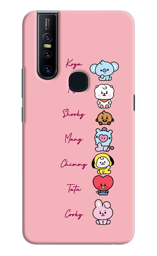 BTS names Vivo V15 Hard Case Back Cover by Casekaro