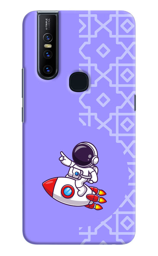 Cute Astronaut Vivo V15 Hard Case Back Cover by Casekaro