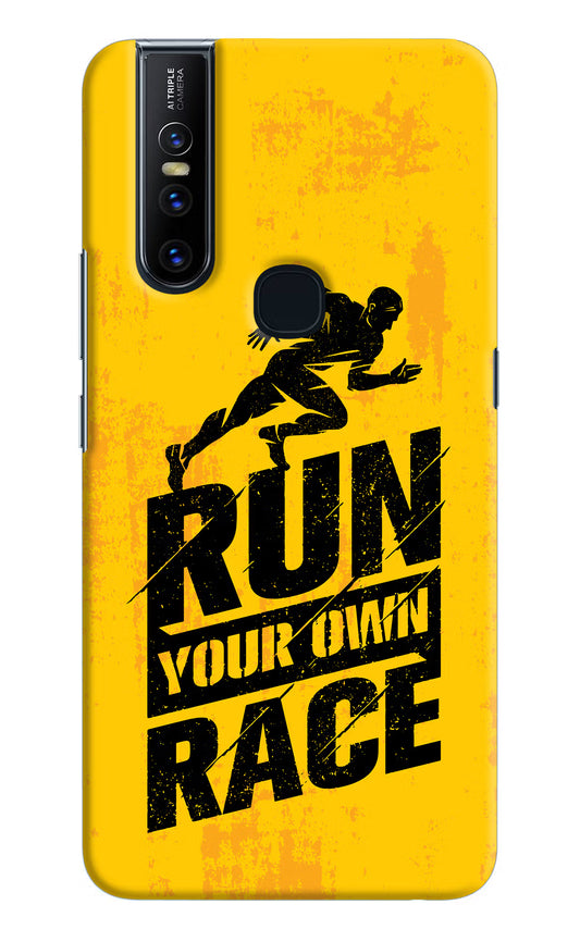 Run Your Own Race Vivo V15 Hard Case Back Cover by Casekaro