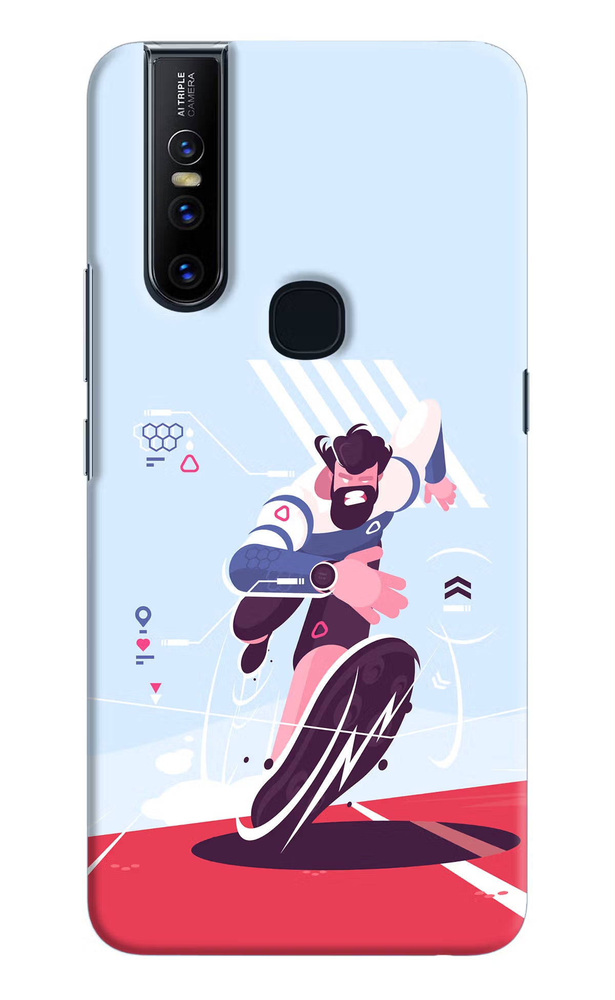 Run Pro Vivo V15 Hard Case Back Cover by Casekaro