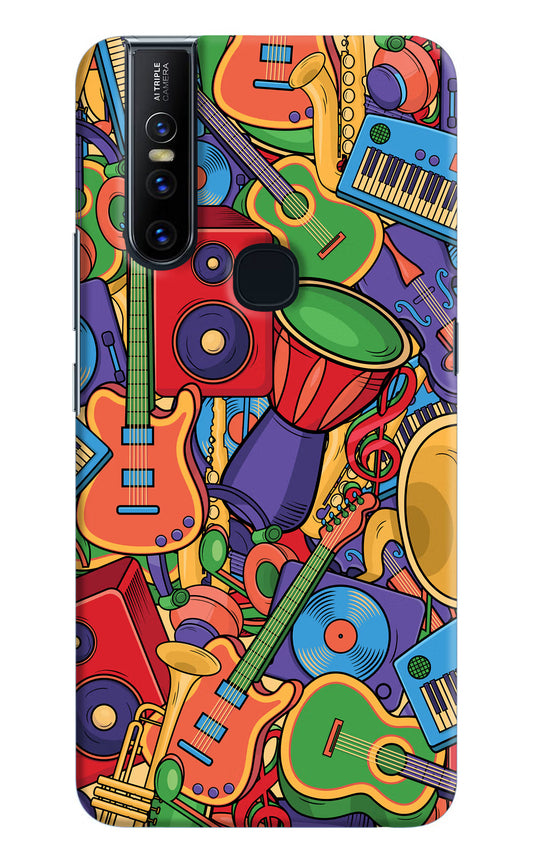 Music Instrument Doodle Vivo V15 Hard Case Back Cover by Casekaro