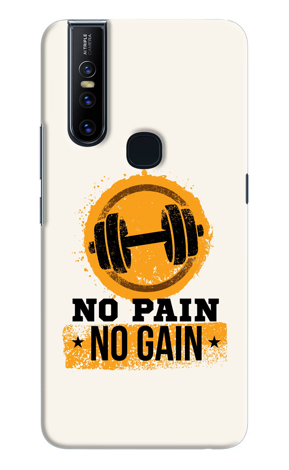 No Pain No Gain Vivo V15 Hard Case Back Cover by Casekaro