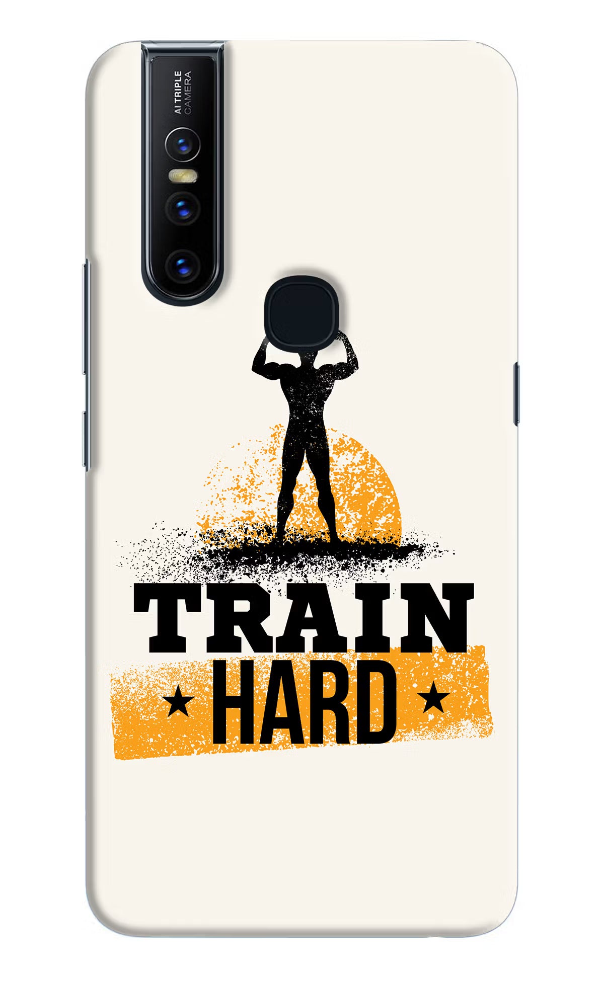 Train Hard Vivo V15 Hard Case Back Cover by Casekaro