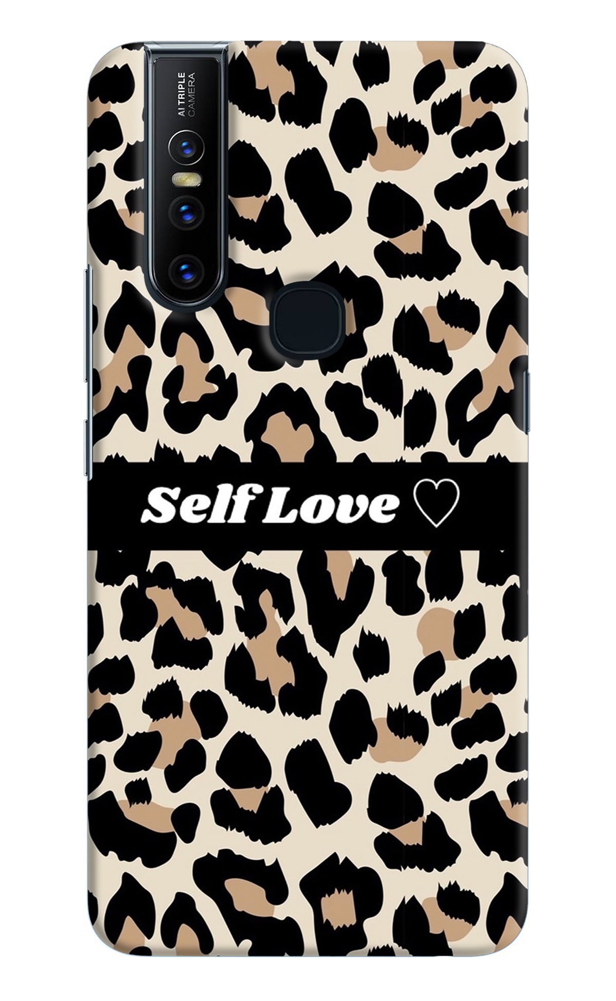 Leopard Print Self Love Vivo V15 Back Cover