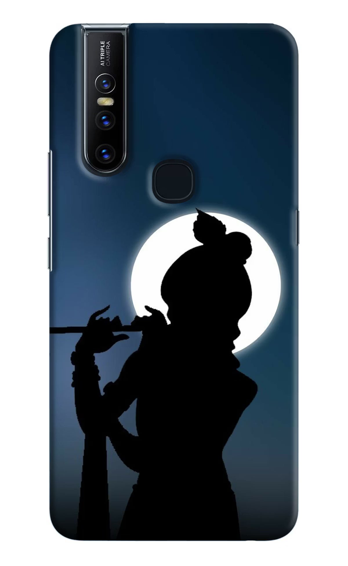 Shri Krishna Silhouette Vivo V15 Hard Case Back Cover by Casekaro
