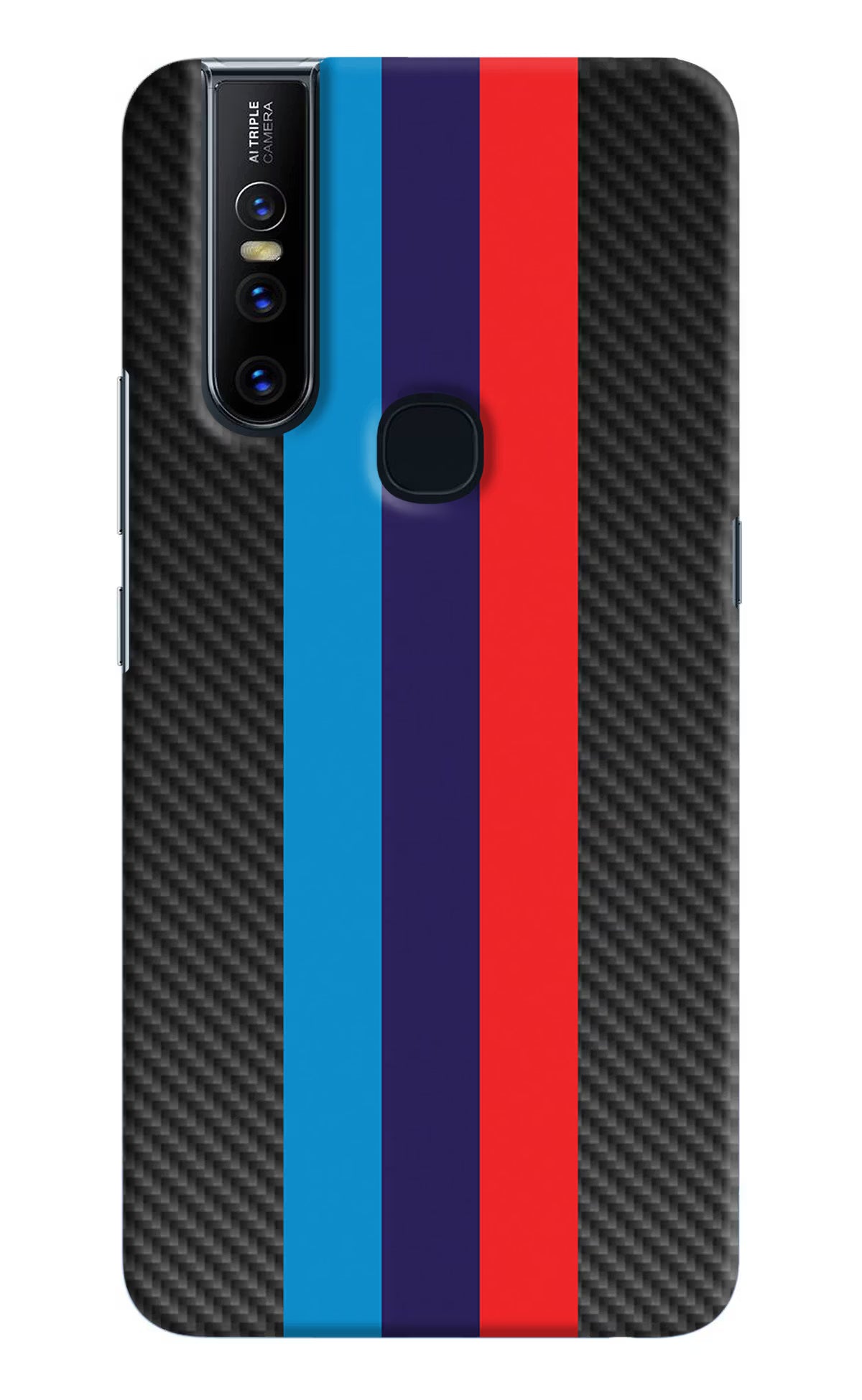 BMW Stripes Pattern Vivo V15 Hard Case Back Cover by Casekaro