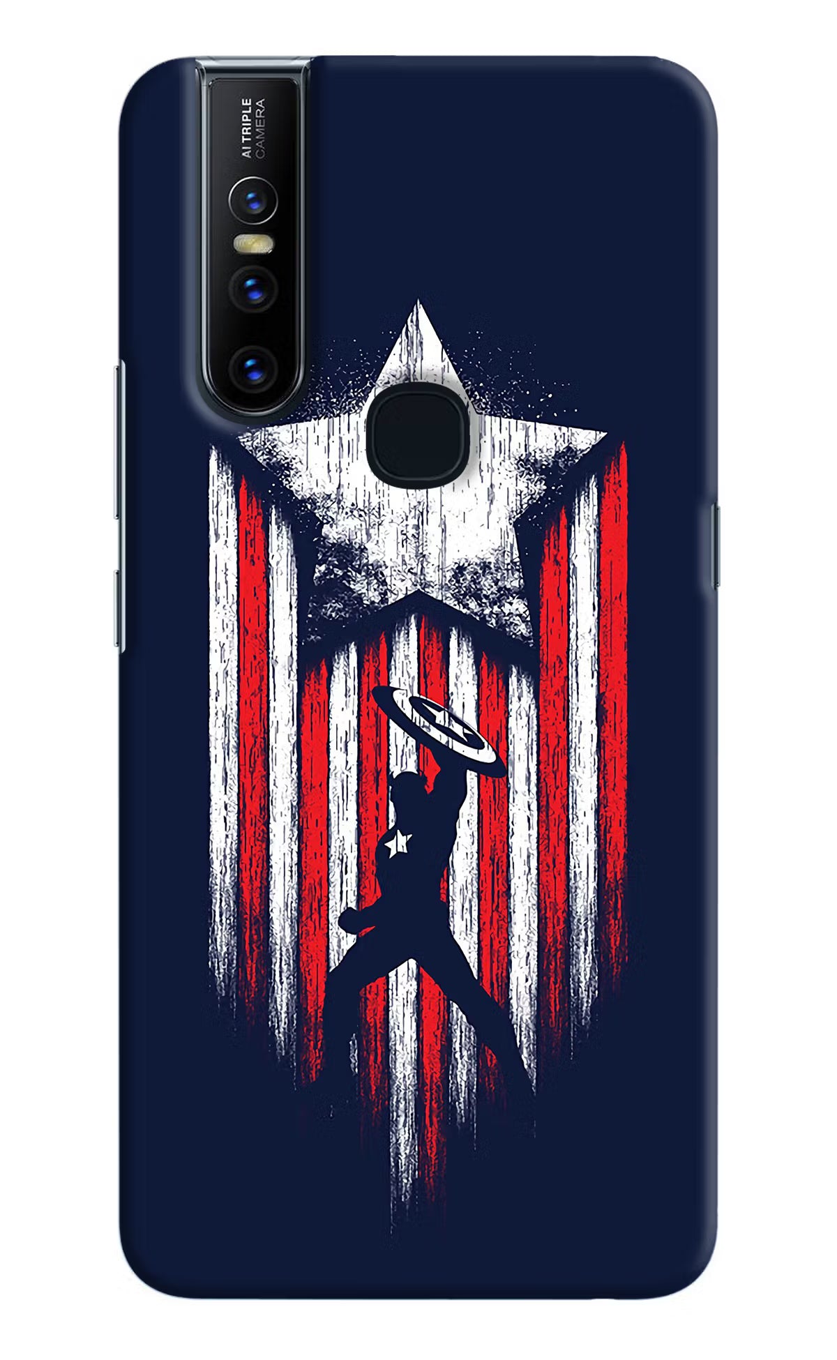 Captain America Marvel Art Vivo V15 Hard Case Back Cover by Casekaro