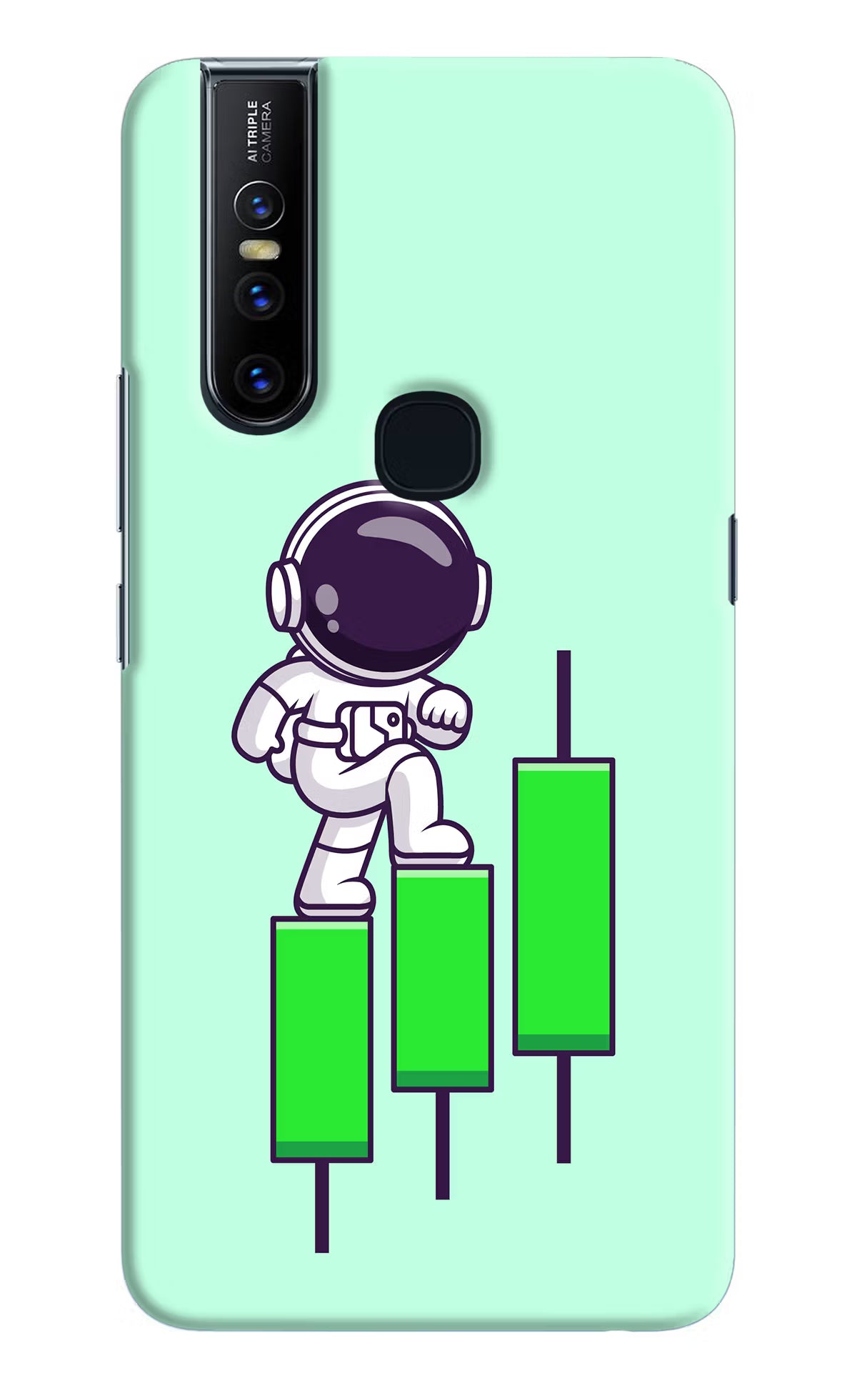 Astronaut Trader Vivo V15 Hard Case Back Cover by Casekaro